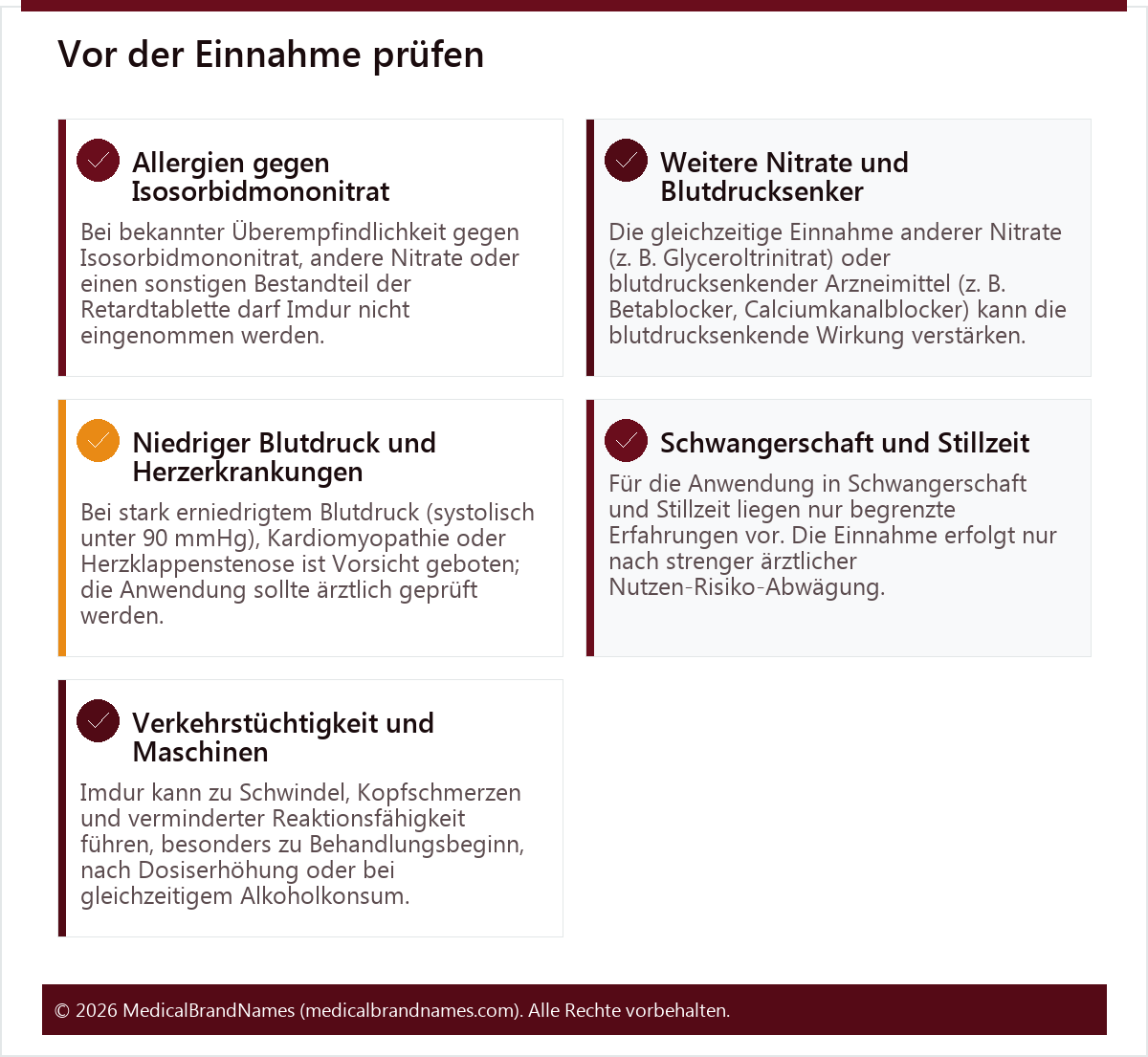 Vor der Einnahme prüfen