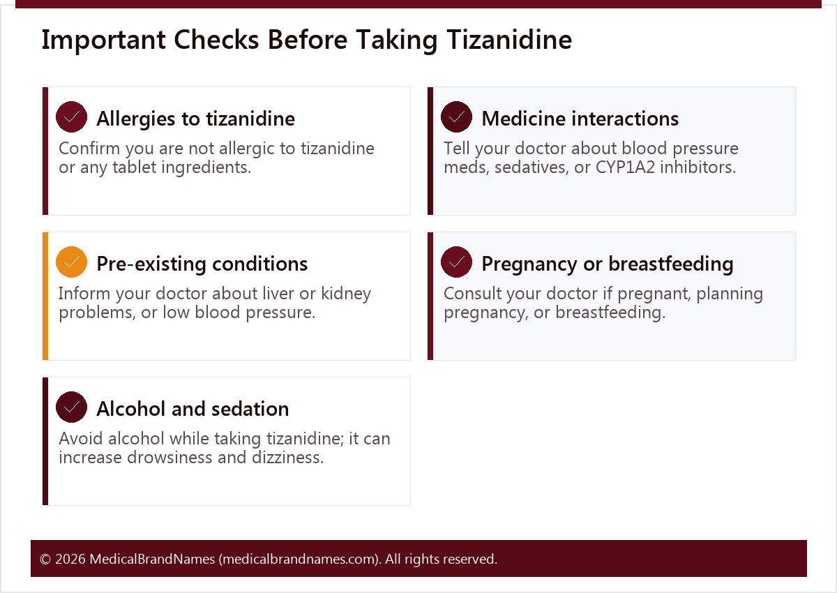 Important Checks Before Taking Tizanidine