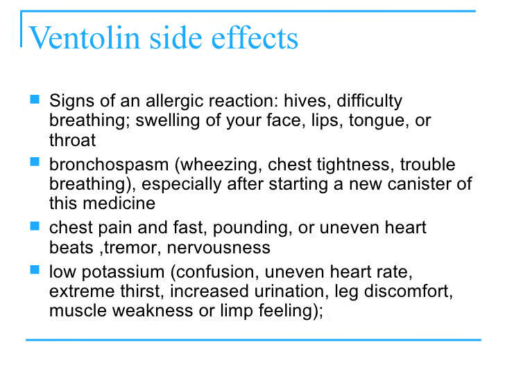 Ventolin side effects