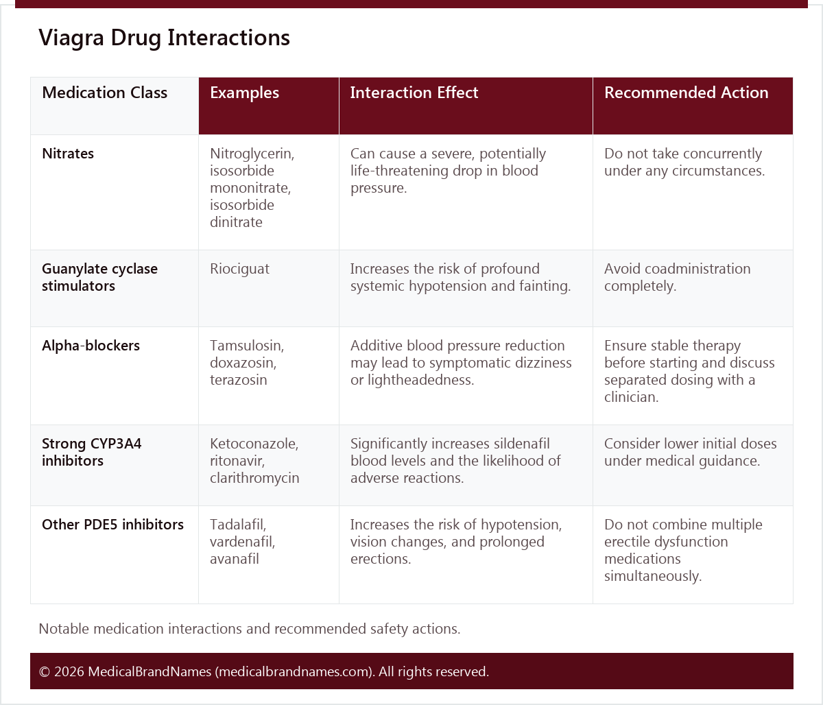 Viagra Drug Interactions